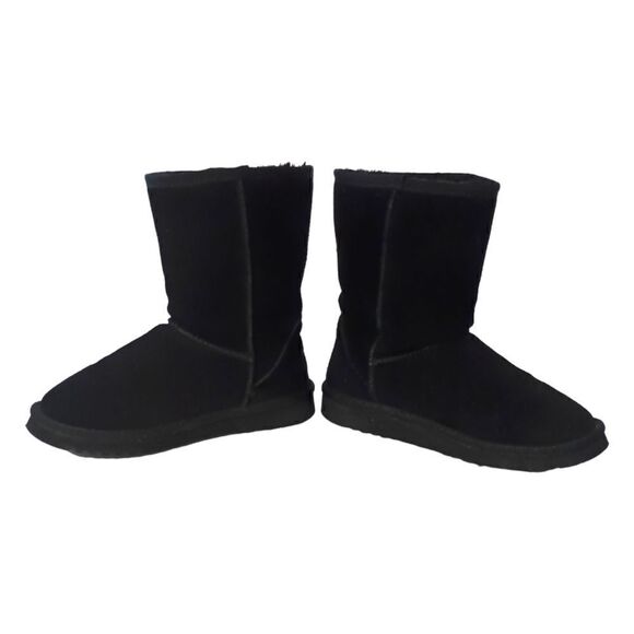 Ugg Classic Short Boot US Sz 7 Black Suede Wool Sheepskin Y2K Bootie Womens - Picture 8 of 16